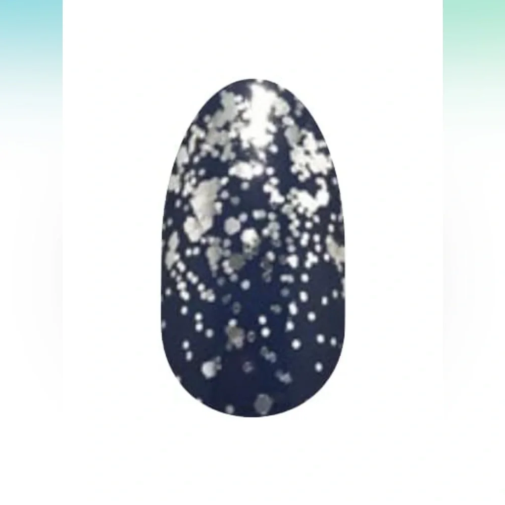 *Retired* Color Street: Lisbon Nights | Navy Blue Silver Glitter Sparkle Winter - Picture 10 of 11